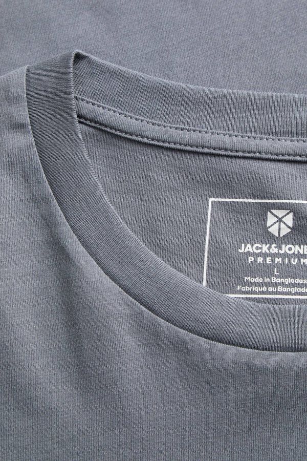 Jack & Jones T-shirt 100% algod&atilde;o org&acirc;nico Cinzento
