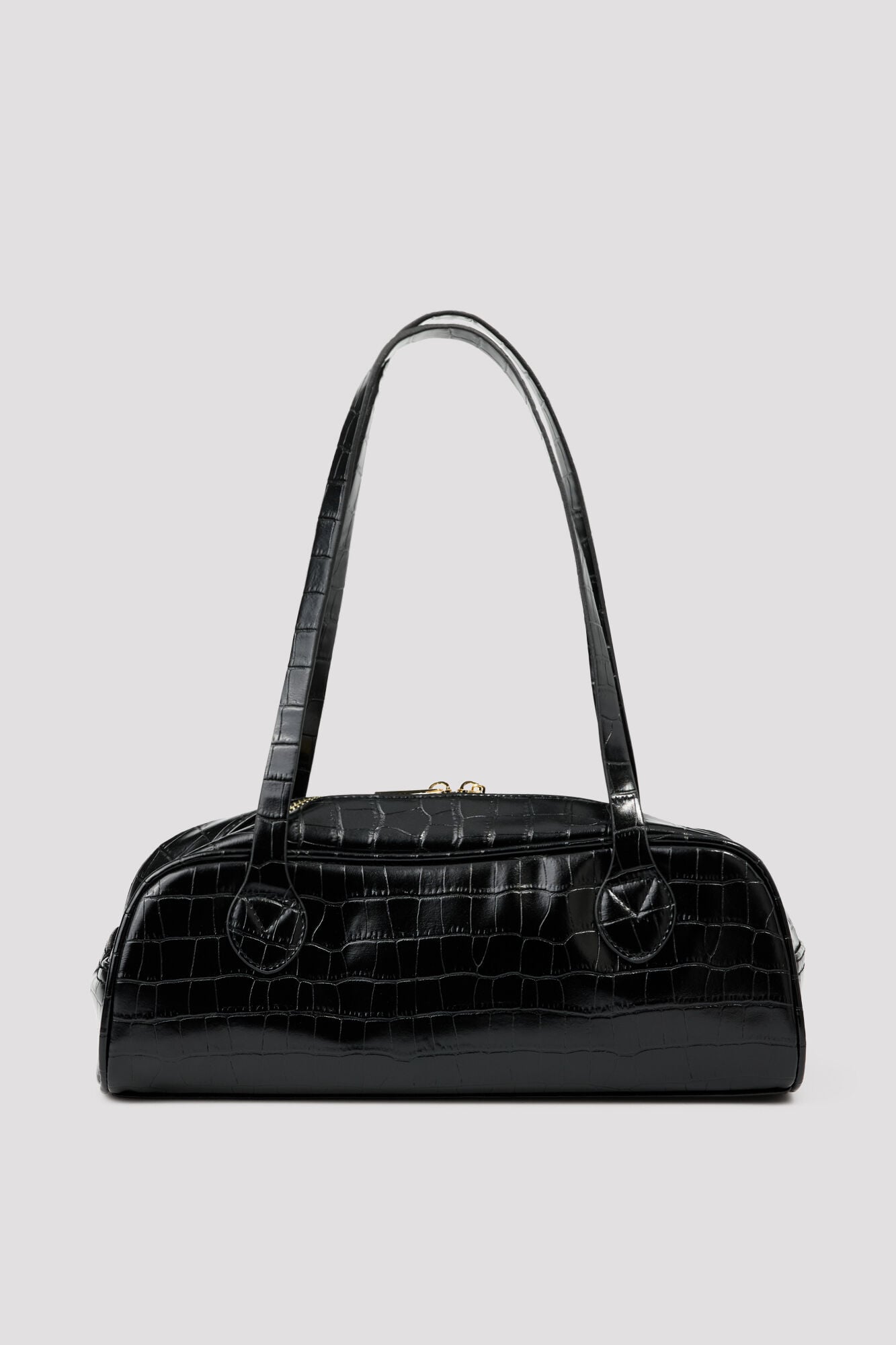 Cortefiel Crocodile effect baguette handbag