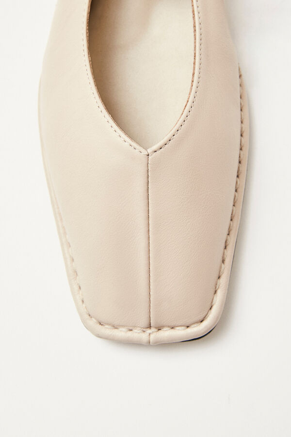 Alohas Sabrinas de couro Sway Ecru