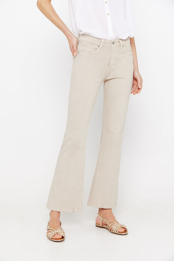 Cortefiel Bell-bottom jeans Ivory