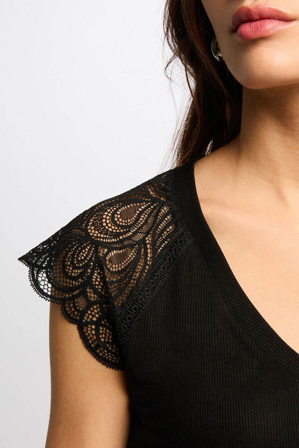 Morgan short-sleeved T-shirt Black