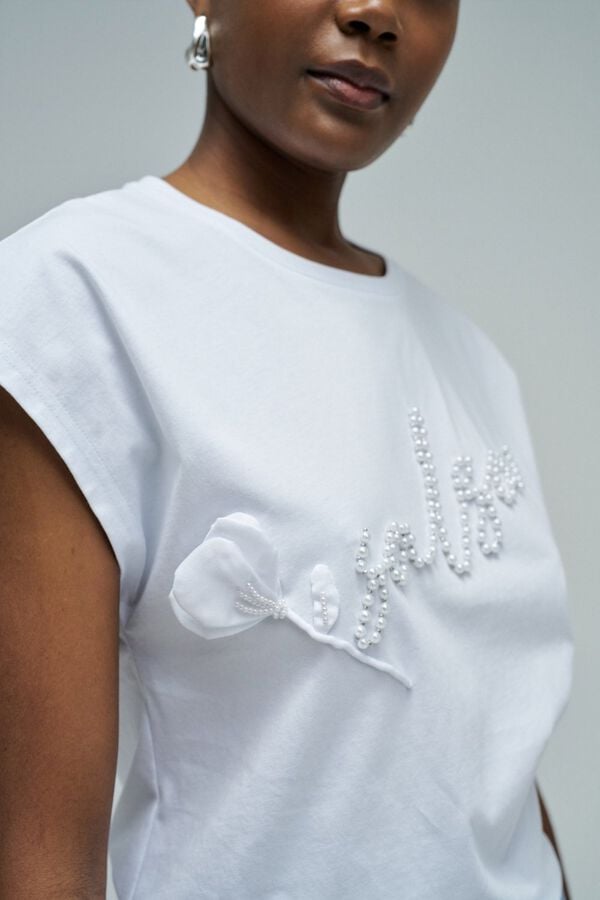 Salsa Jeans T-shirt com logo Branco