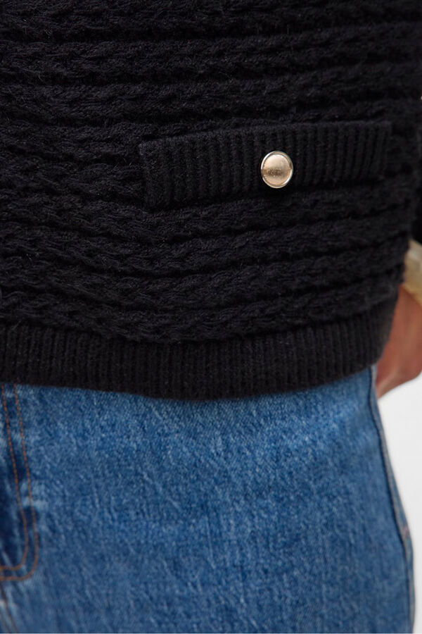 Vero Moda Cárdigan botones plateados Negro