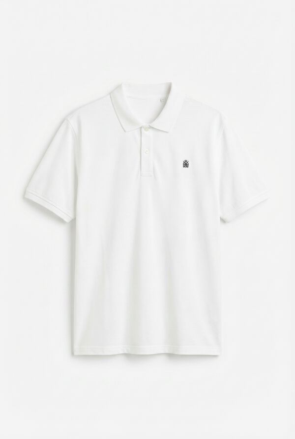 Cortefiel Piqu&eacute; basic polo shirt White