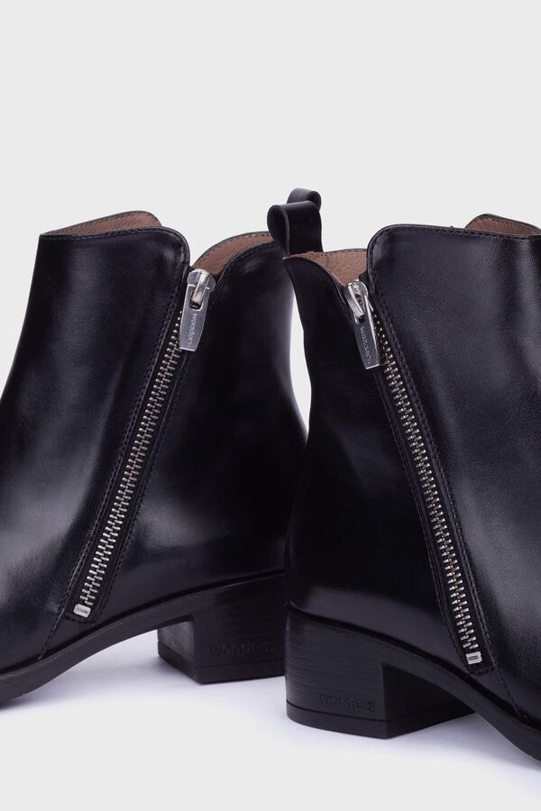 Wonders Botins Bonjour 10 em pele Preto