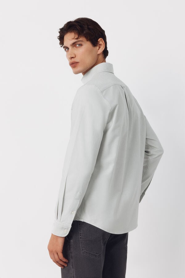 Cortefiel Camisa oxford lisa Verde