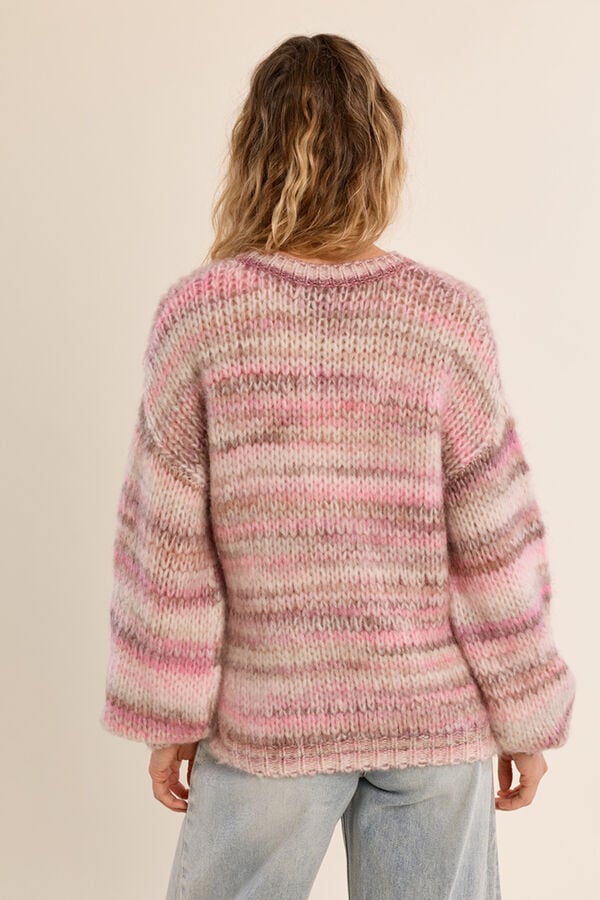 Molly Bracken Striped print jumper Pink