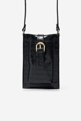 Cortefiel Buckled phone bag Black