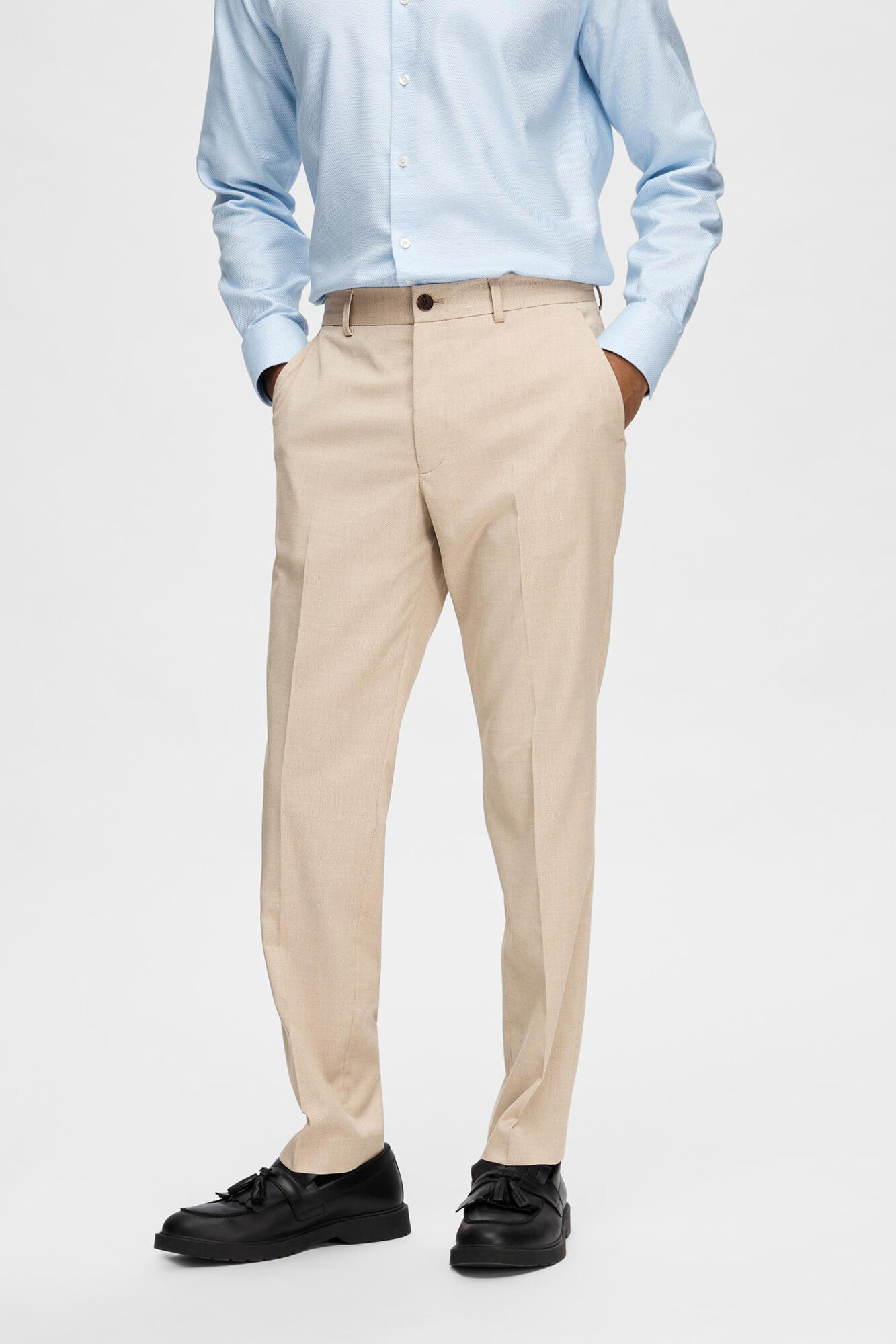 Selected Cal&ccedil;as de fato Slim Fit confecionadas com materiais reciclados