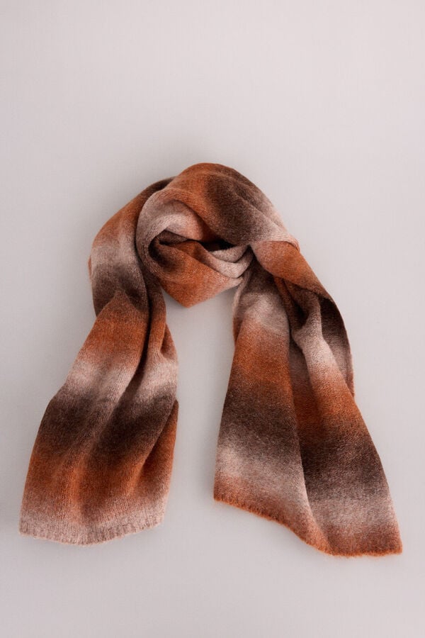 Slowlove Bufanda gruesa rayas Naranja