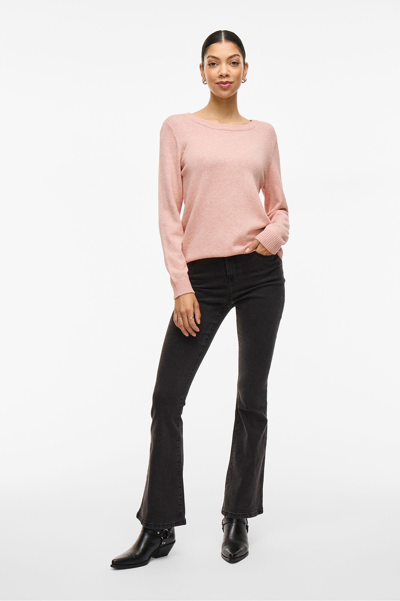 Vila Camisola de gola redonda de viscose