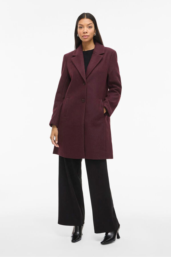 Vila Sobretudo de tecido com lapelas Granada