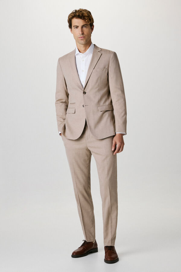 Selected Blazer Slim Fit com lã Castanho