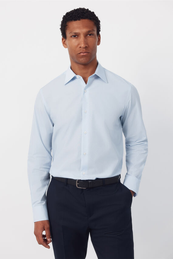 Camisa vestir lisa algodón tencel