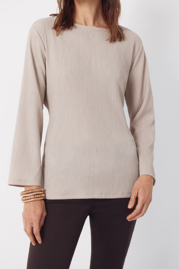 Cortefiel Front knot top Beige