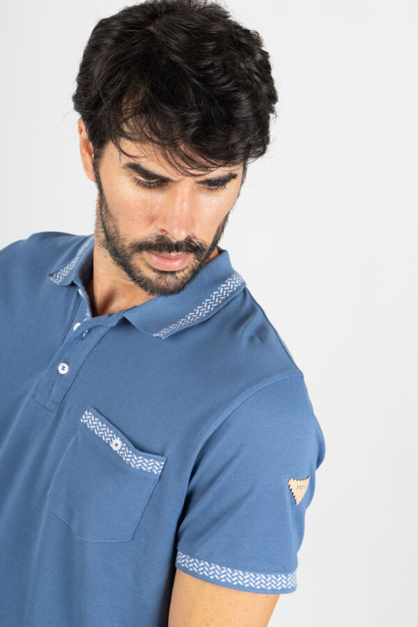 Privata Short sleeve polo shirt Blue