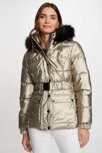 Morgan Sobretudo metálico com capuz