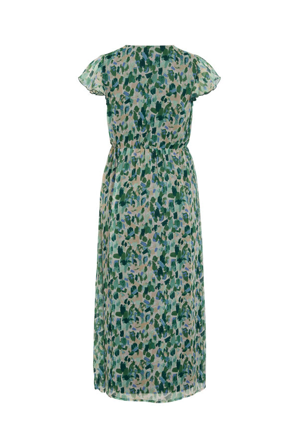 Vila Printed midi dress Printed green