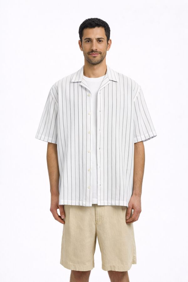 Selected Camisa de manga curta Impress&atilde;o