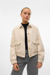 Cortefiel Bomber jacket with gold buttons  Grey