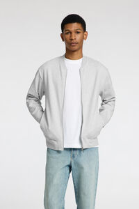 Selected Sweatshirt estilo bomber feito com algod&atilde;o org&acirc;nico