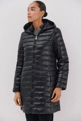 Cortefiel Long down coat Black