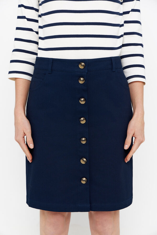 Cortefiel Short piqué skirt Navy
