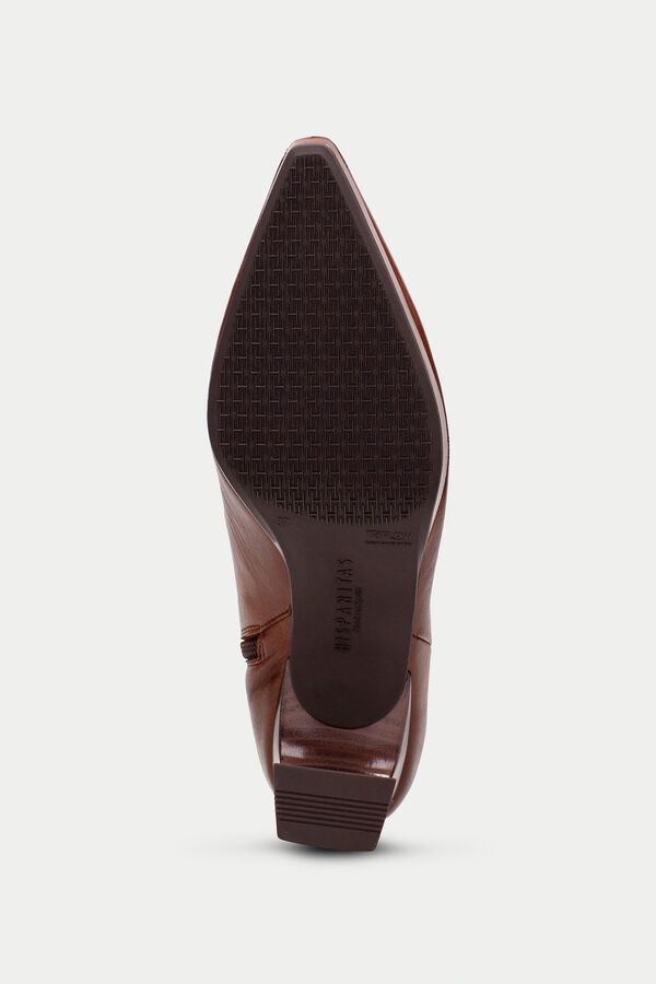 Hispanitas Ankara pointed toe cut vamp boot Brown