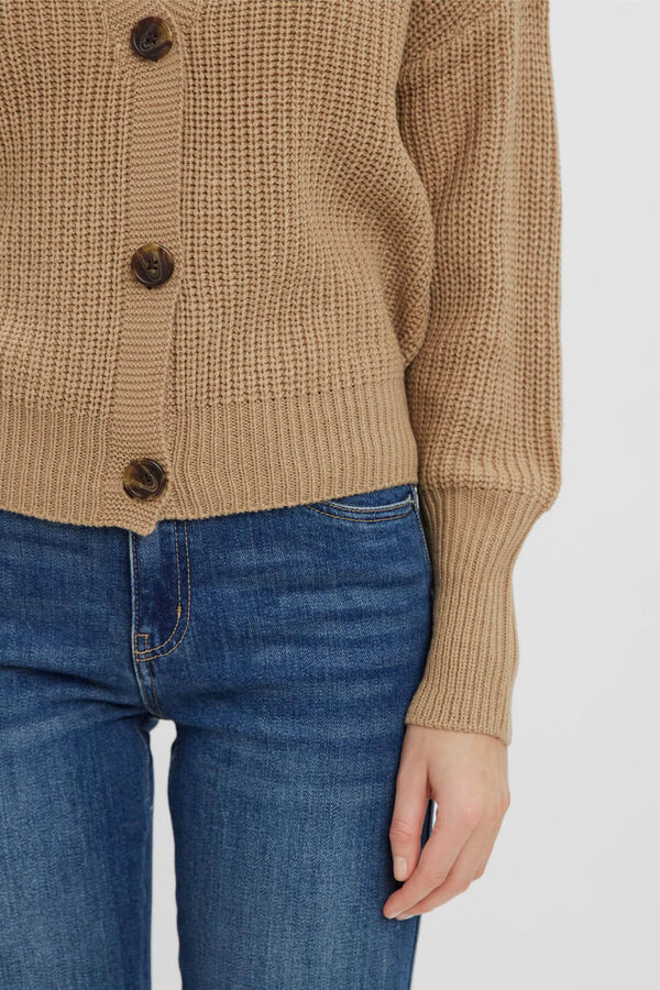 Vero Moda Casaco de malha manga comprida Castanho