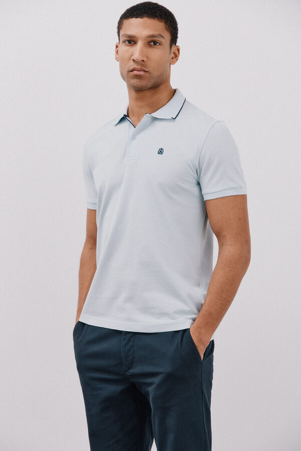 Cortefiel Polo with tips Blue