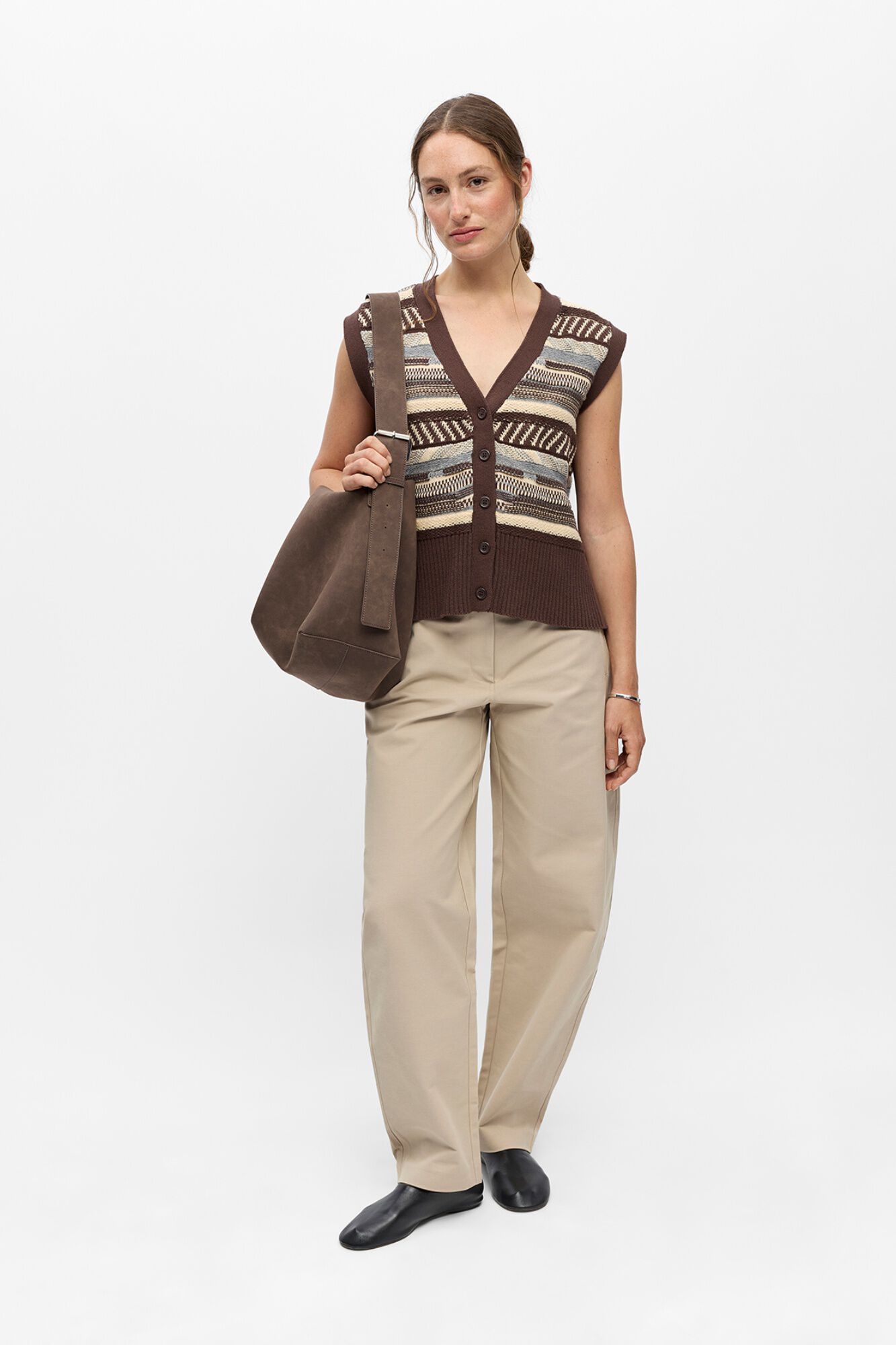 Object Striped knit gilet