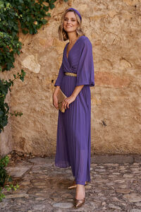 Cortefiel Nashira purple midi dress Purple