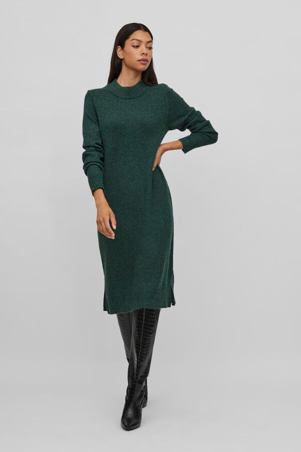Vila Jersey-Knit dress with viscose Dark green