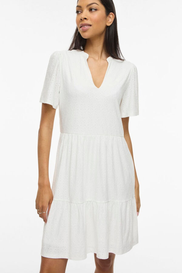 Vila Short dress with openwork details White