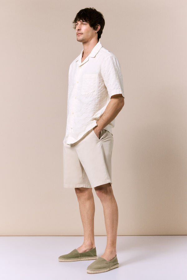 OOTO Plain short sleeve shirt Ivory