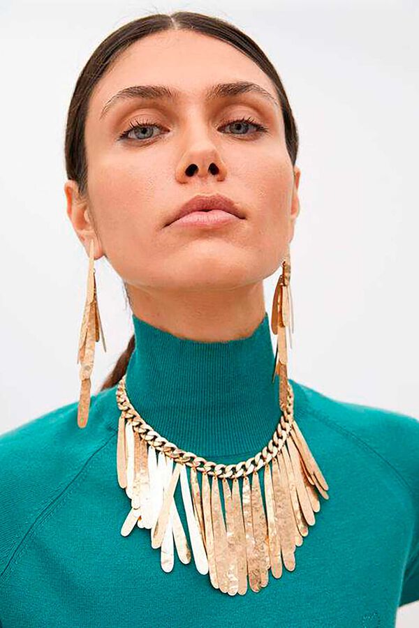 Lola Casademunt Collar flecos Dorado