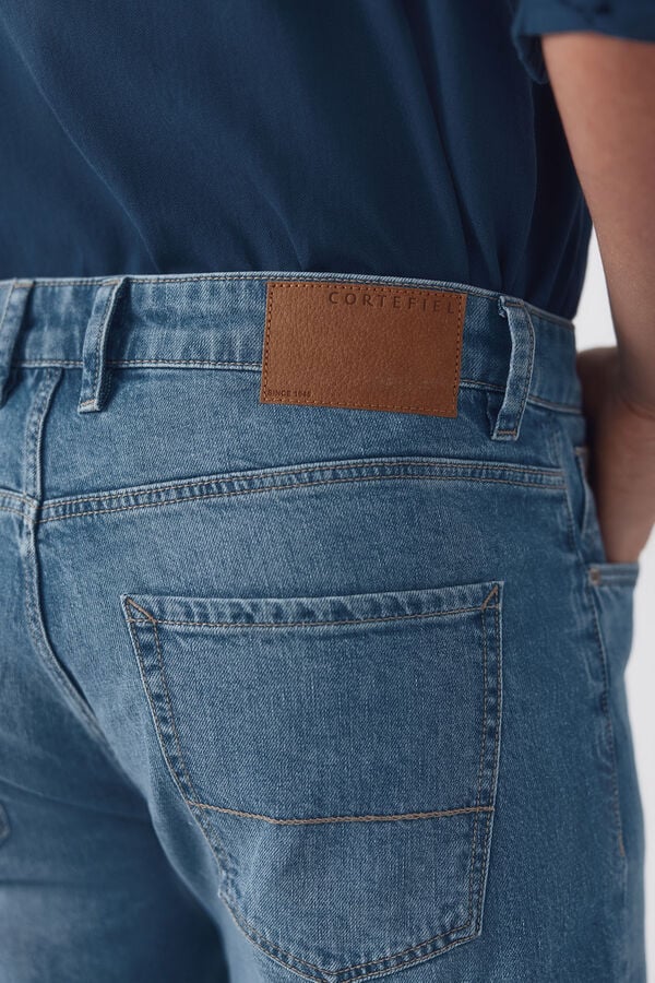 Cortefiel Regular-fit lightweight jeans Blue