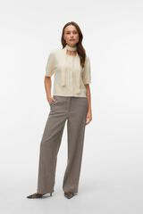 Vero Moda Cal&ccedil;a de vestir perna reta Castanho