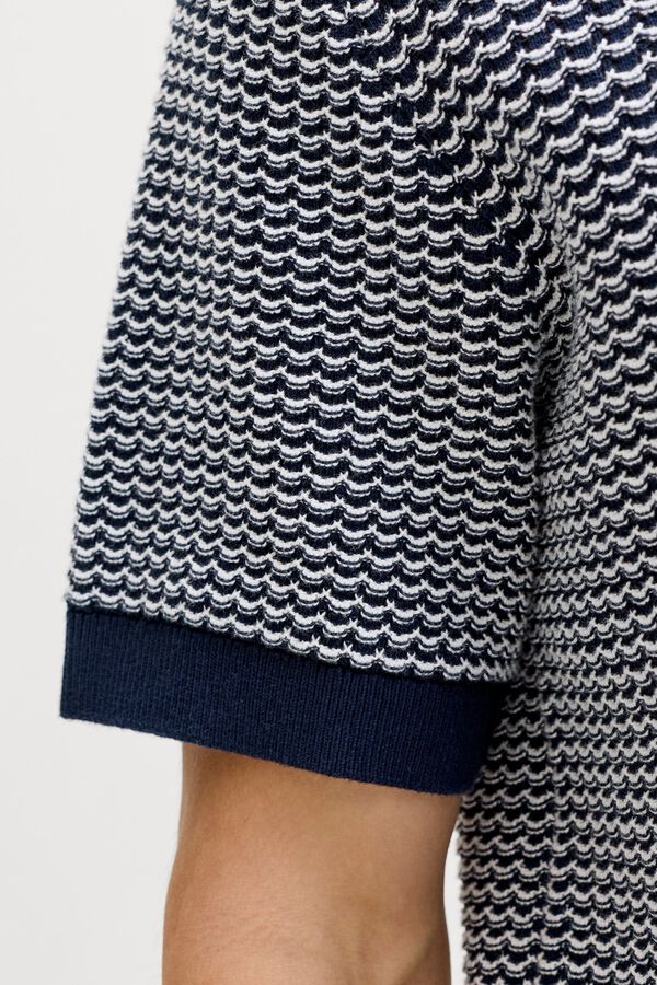 Jack & Jones Two-tone jersey polo shirt Navy