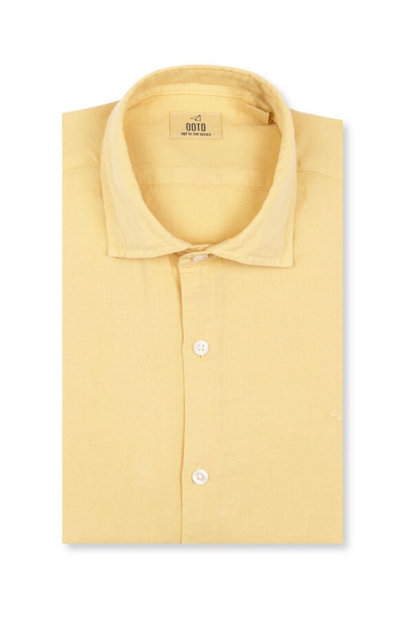 OOTO Cotton linen long sleeve shirt Gold