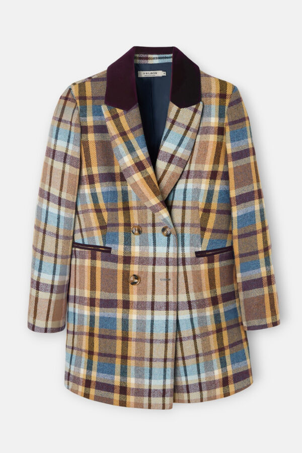 Silbon Casaco sobretudo cruzado Castanho