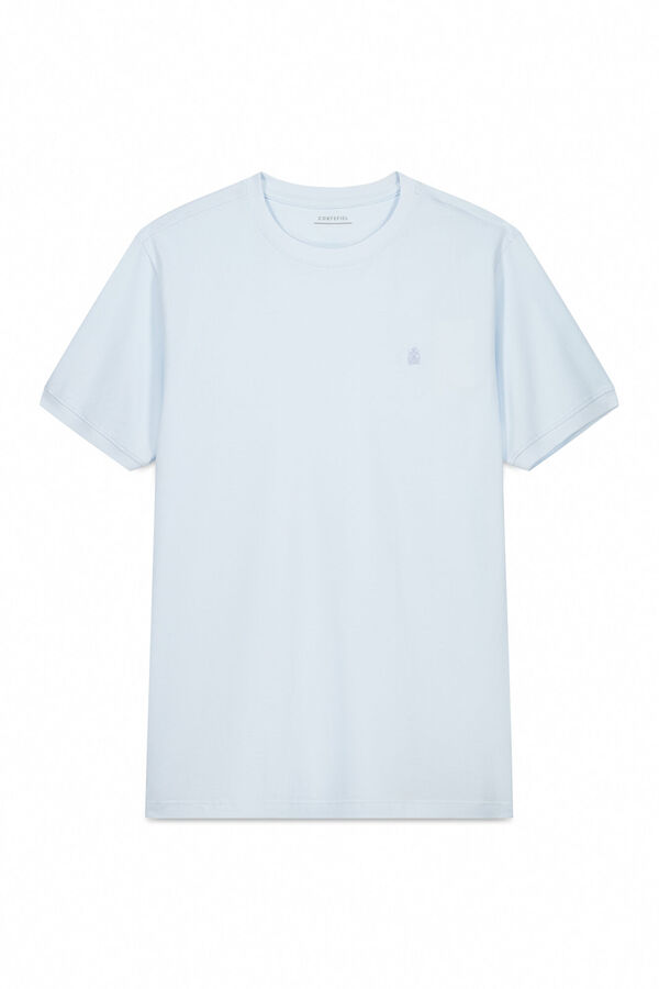 Cortefiel Basic piqué t-shirt Blue