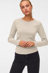 Vero Moda T-shirt de manga comprida com brilho Tostado