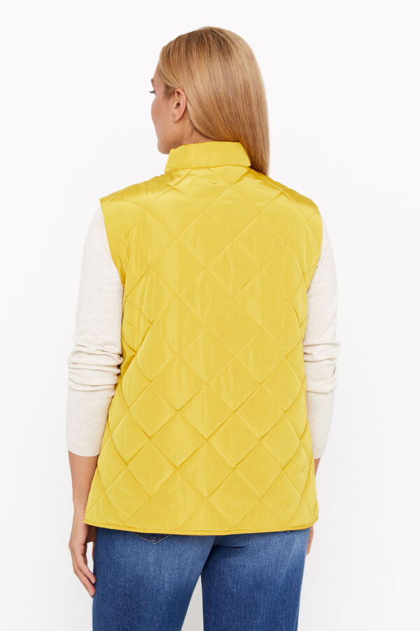 Cortefiel Ultra-fine quilted gilet Yellow