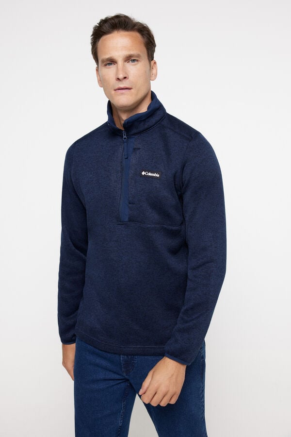 Cortefiel Sweatshirt com meio fecho-éclair médio Columbia Sweater Weather™ para homem Azul