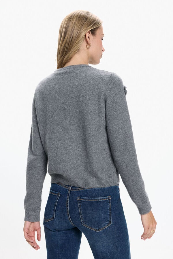 Vero Moda Jersey de punto cuello redondo Gris