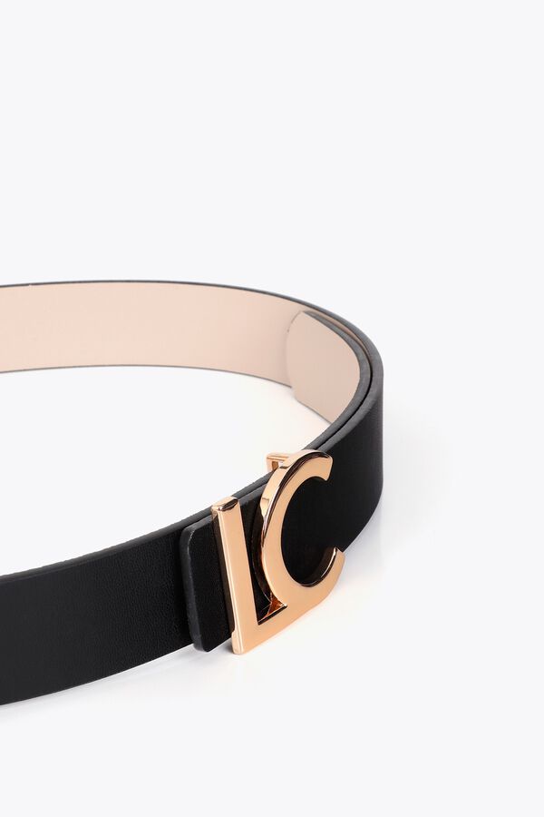 Lola Casademunt Reversible medium belt Black