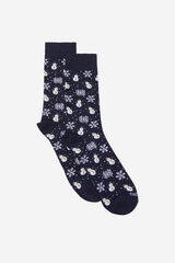 Cortefiel Motif socks gift box Navy