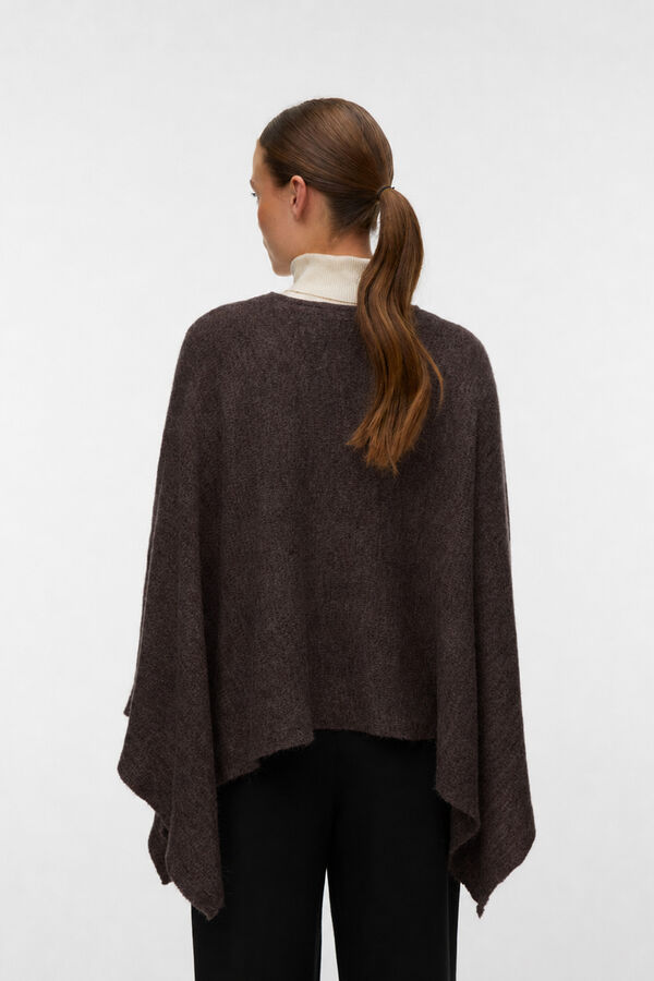 Vero Moda Fine knit poncho Dark brown