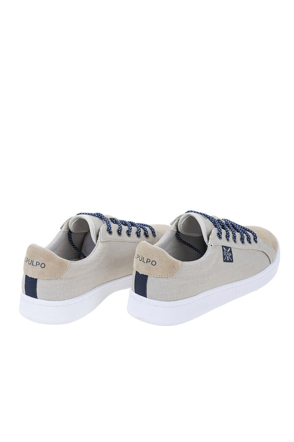 Cortefiel Contrast lace-up trainer Ivory